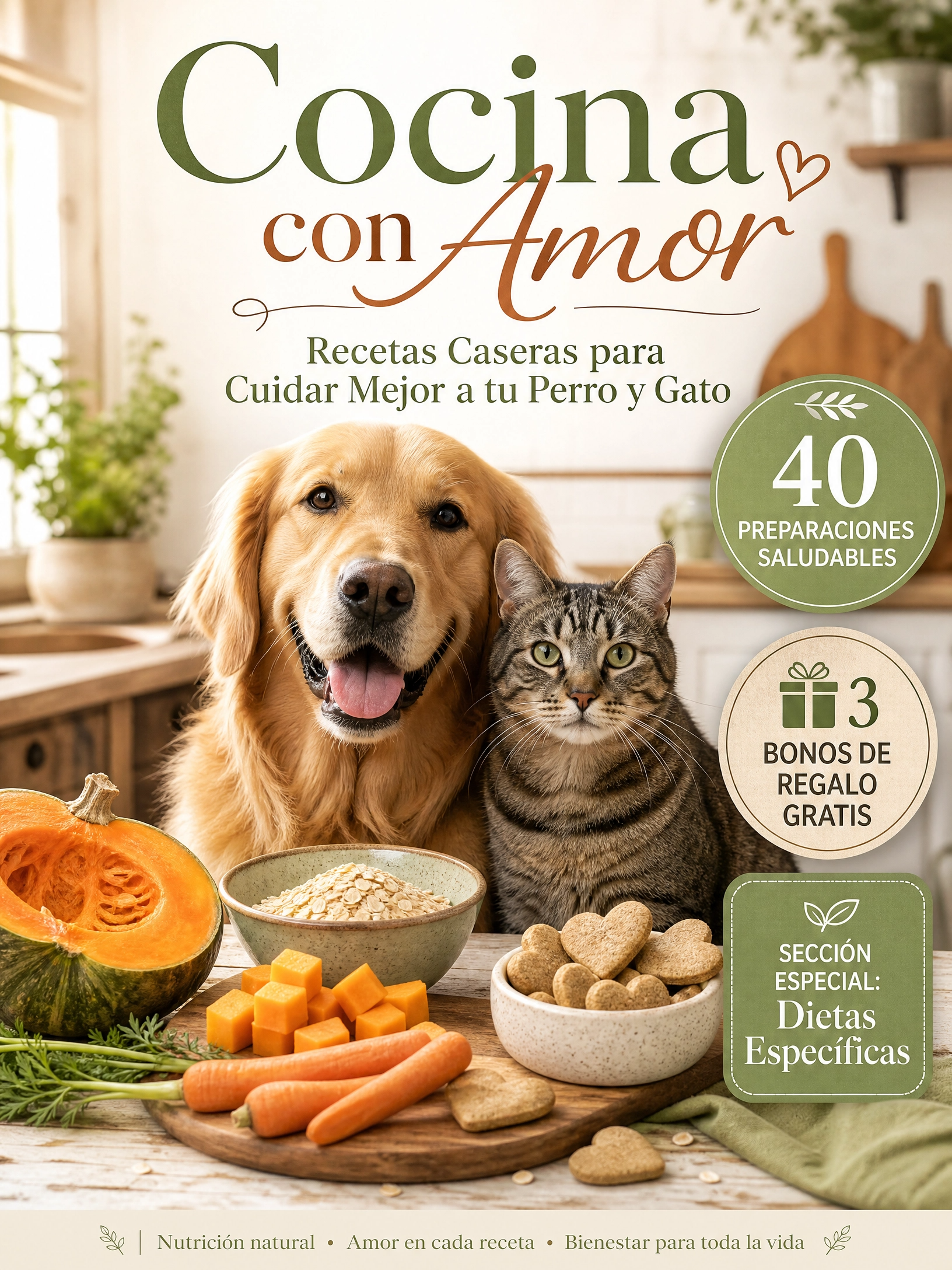 Recetas para cuidar mejor a tu mascota +3 bonos y una sección especial: extiende la vida de tu mejor amigo